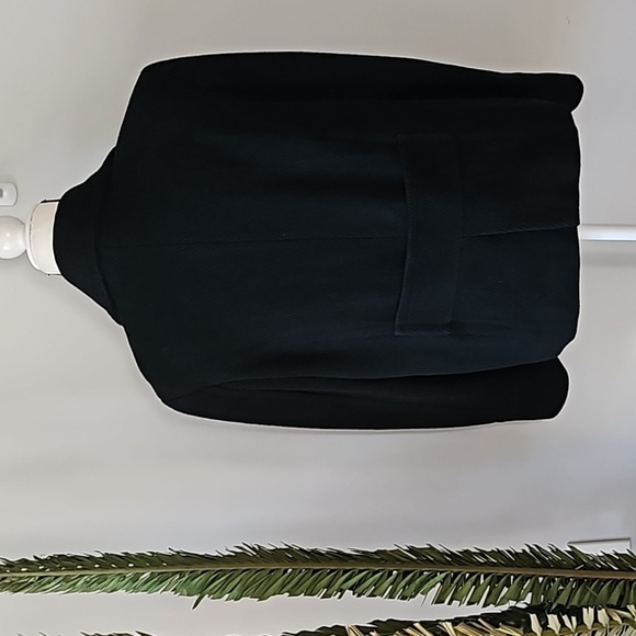 Mossimo Black Herringbone Patterned Double Button Wool Blend Coat - Picture 2 of 12